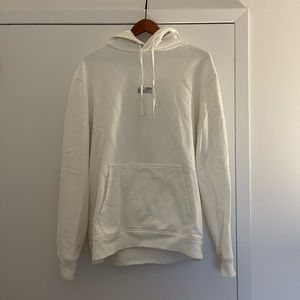AllSaints White Central Logo Oversized Hoodie